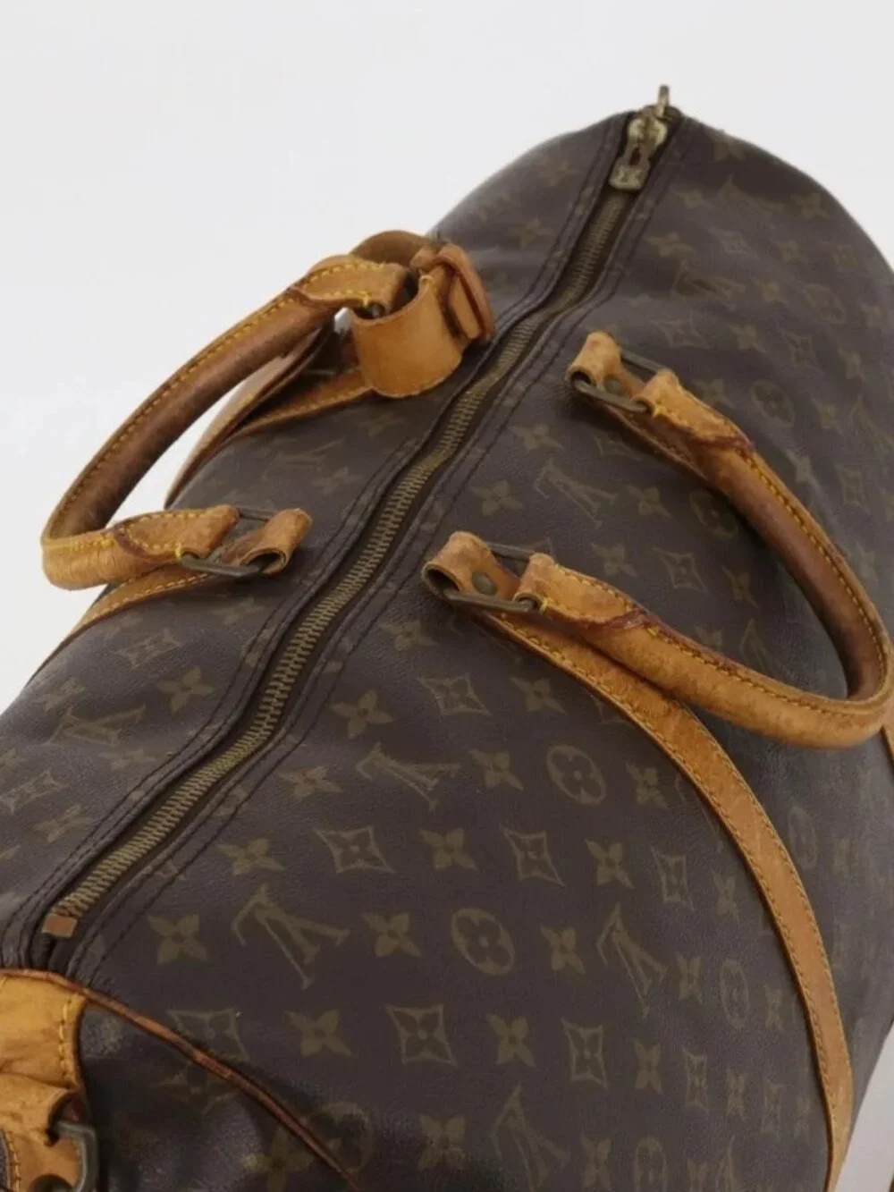 LOUIS VUITTON Monogram Keepall Bandouliere 55 Boston Bag M41414 LV Auth 185696
